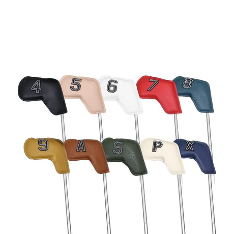 Golf Leather Iron Cover Set - 10 Pc