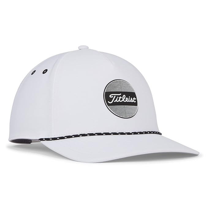 Standard Boardwalk Rope Golf Hat -White/Black