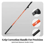 Golf Multifunctional Double-Headed Practice Stick-Improve Grip Posture and Hitting Power Training AId
