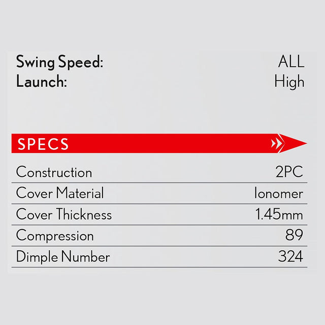 Srixon Distance Soft Golf Balls | White | Pack of 12 Balls