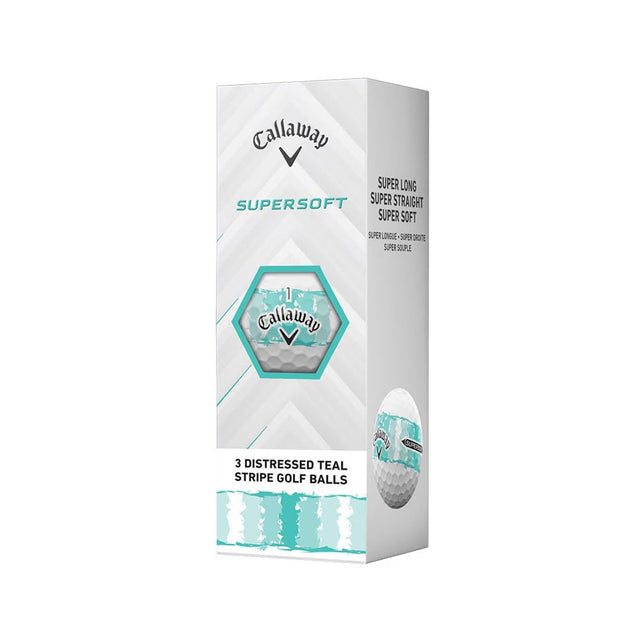 Supersoft Distressed Teal Stripe Golf Balls