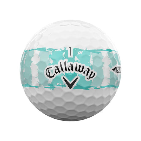 Supersoft Distressed Teal Stripe Golf Balls