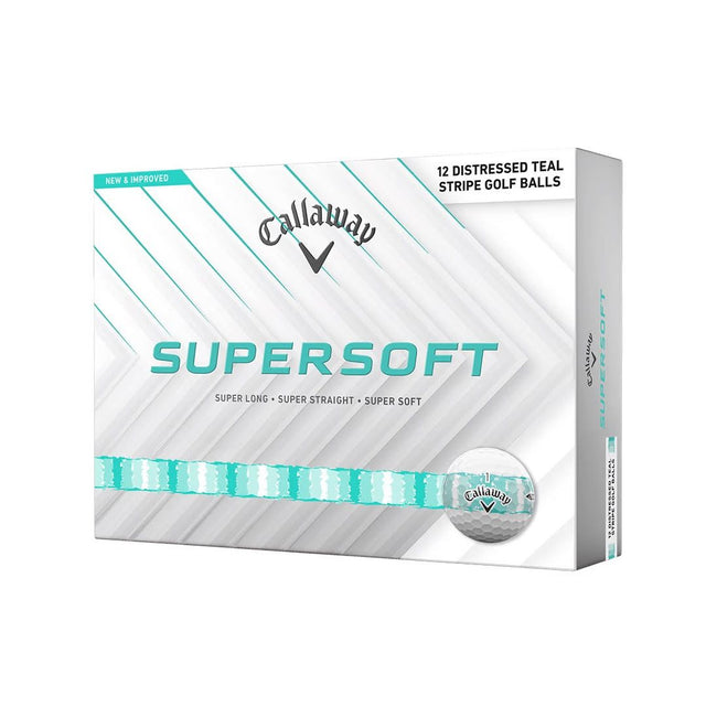 Supersoft Distressed Teal Stripe Golf Balls