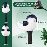 Novelty Cute Funny Bird with Blue Hair Golf Club Driver Head Cover