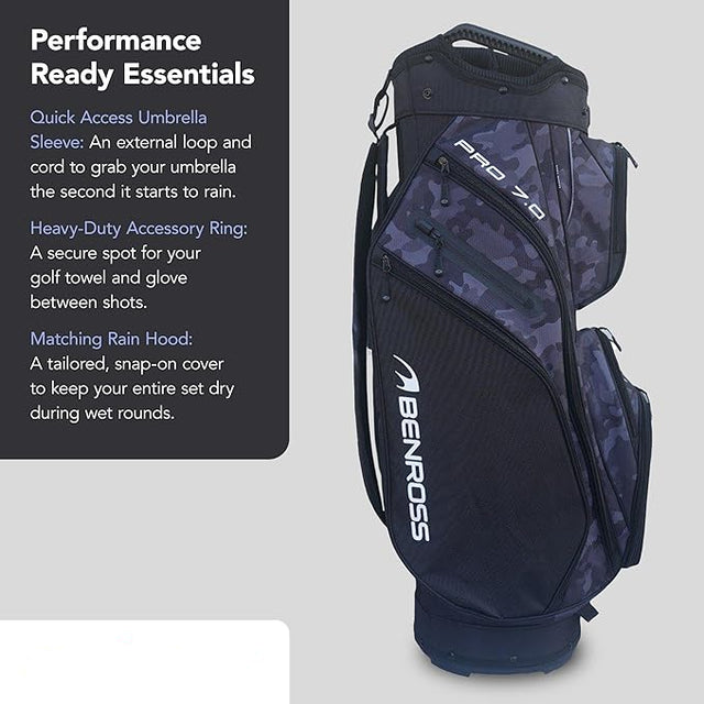 Benross Pro 7.0 Golf Cart Bag - Lightweight With 14-Way Dividers