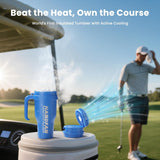 HandFan Upgraded 40 OZ Stainless Steel Vacuum Insulated Tumbler with Lid and Straw for Water, Iced Tea or Coffee