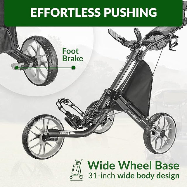 Golf Tri-Glide Wheel Push Cart