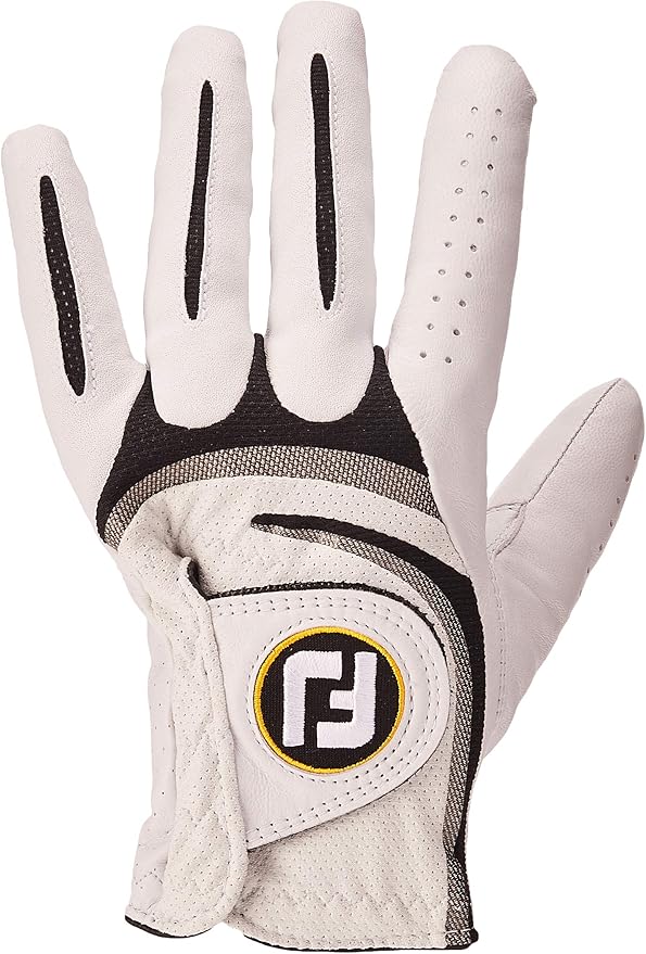 SciFlex Men's Golf Glove-Pearl/White