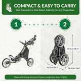 Golf Tri-Glide Wheel Push Cart