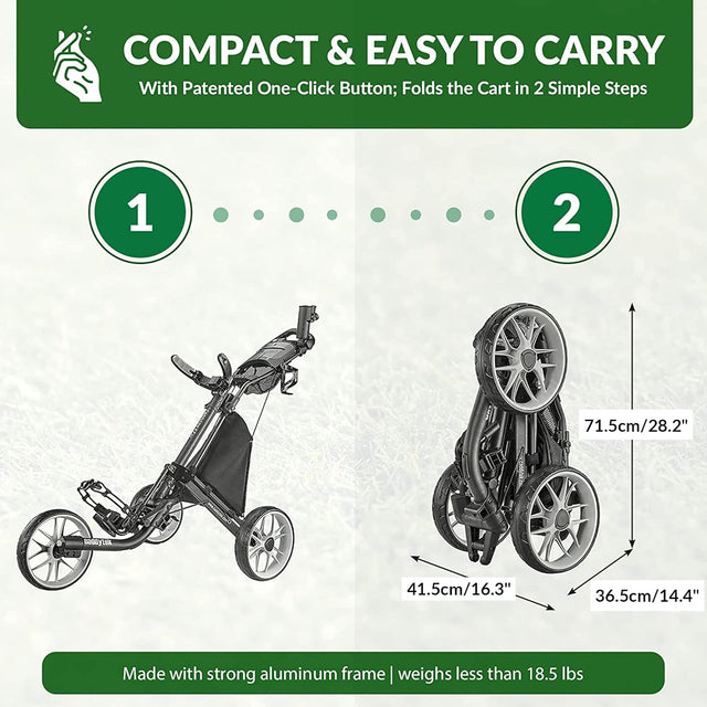 Golf Tri-Glide Wheel Push Cart