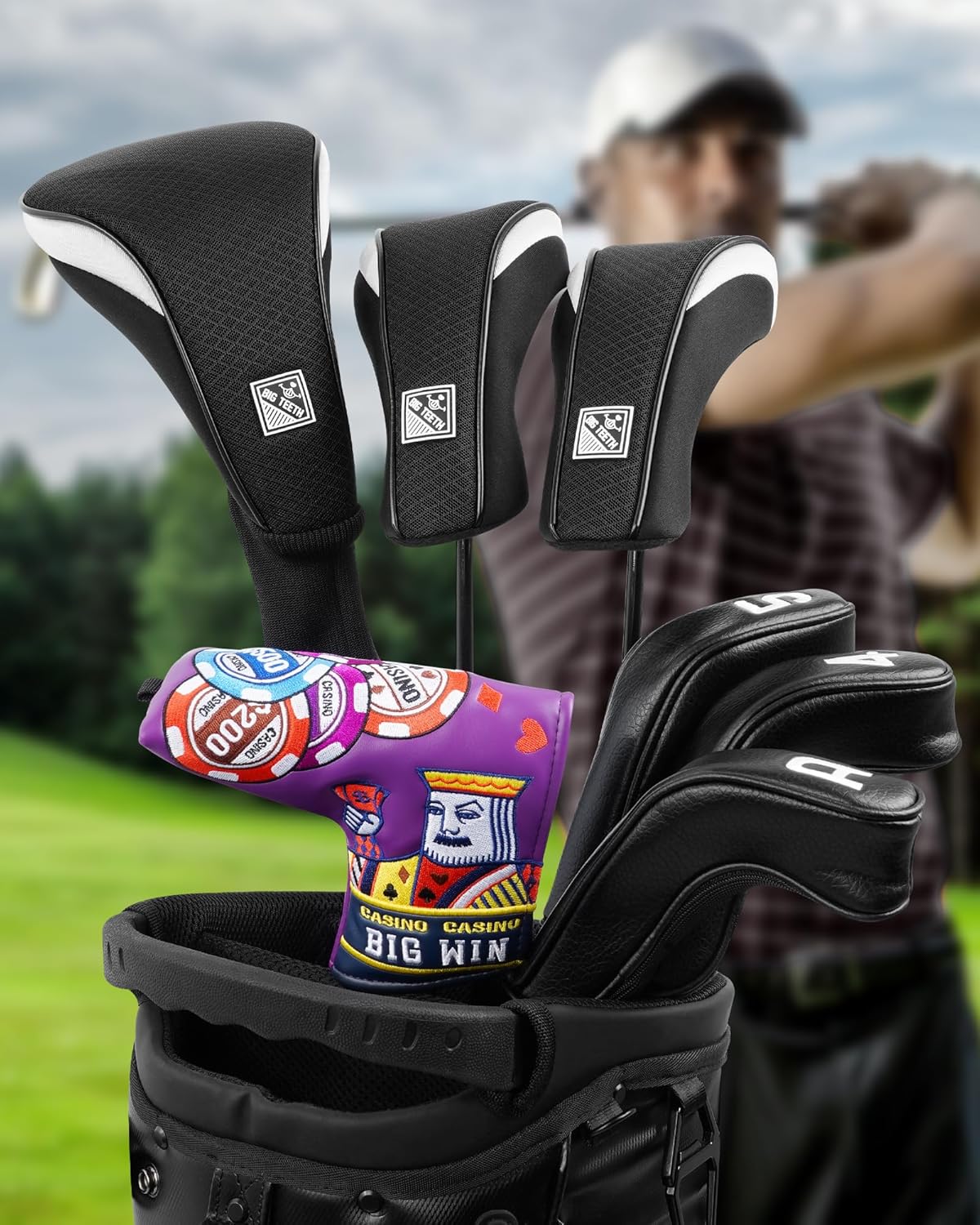 BigTeeth Utility Golf Hybrid Headcover #UT – Includes Tags 2–6 and UT