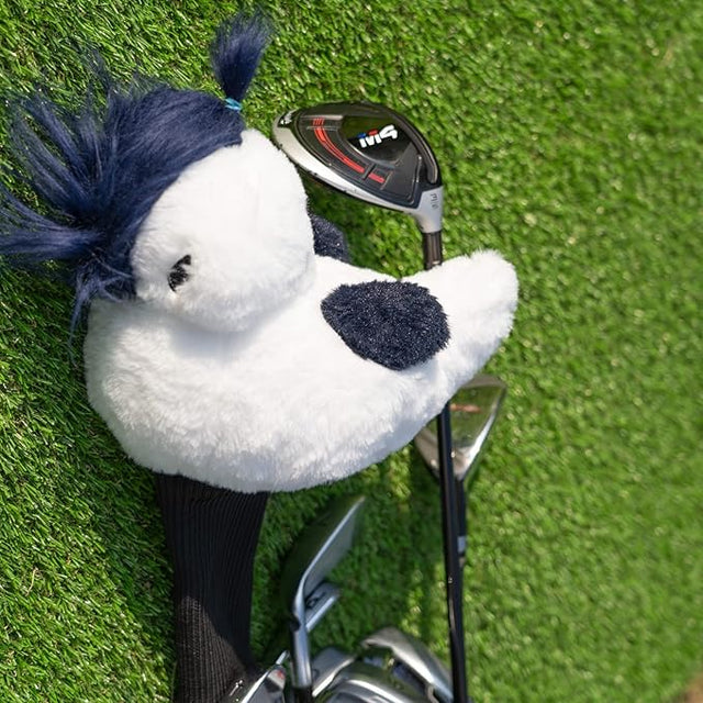 Novelty Cute Funny Bird with Blue Hair Golf Club Driver Head Cover