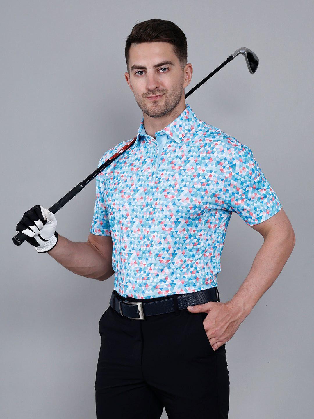 Prism Multicolor Golf Polo T Shirt