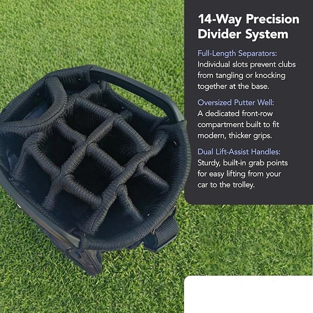 Benross Pro 7.0 Golf Cart Bag - Lightweight With 14-Way Dividers