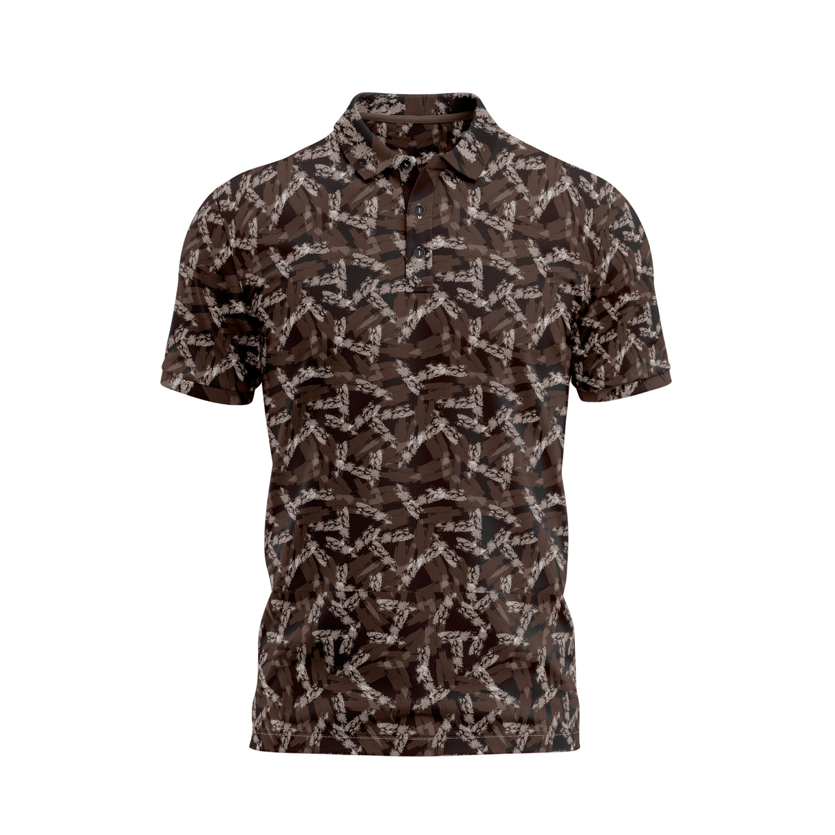 Men's Brush Stroke Golf Polo - Brown