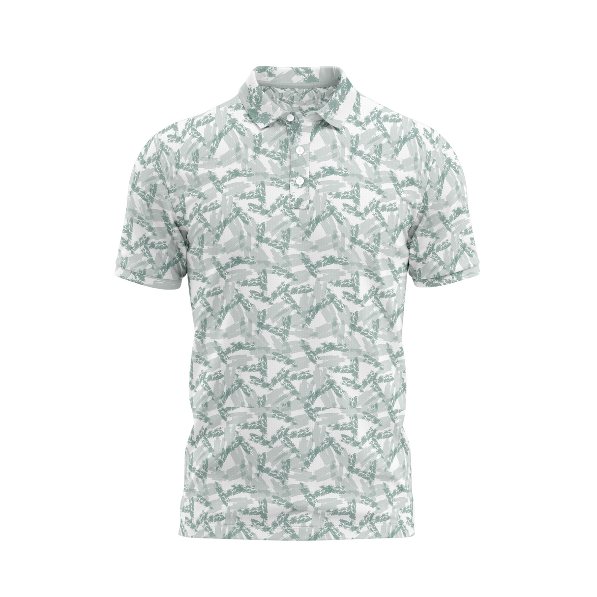 Men's Brush Stroke Golf Polo - White