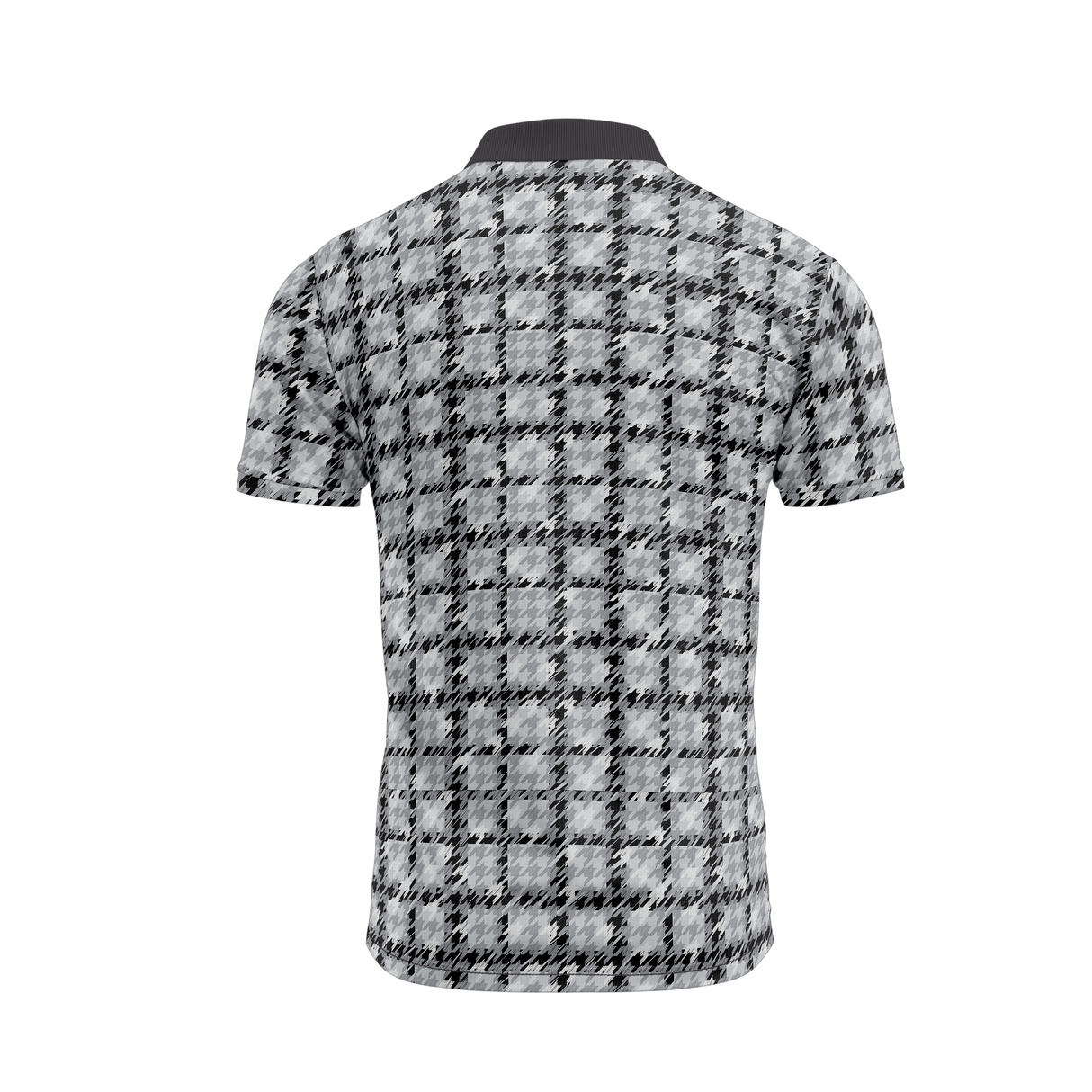 Men's Geometric Printed Golf Polo - Grey