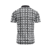 Men's Geometric Printed Golf Polo - Grey