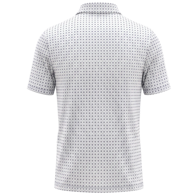 Men's Diamond Print Golf Polo
