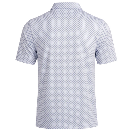 Men's White Diamond Golf Polo