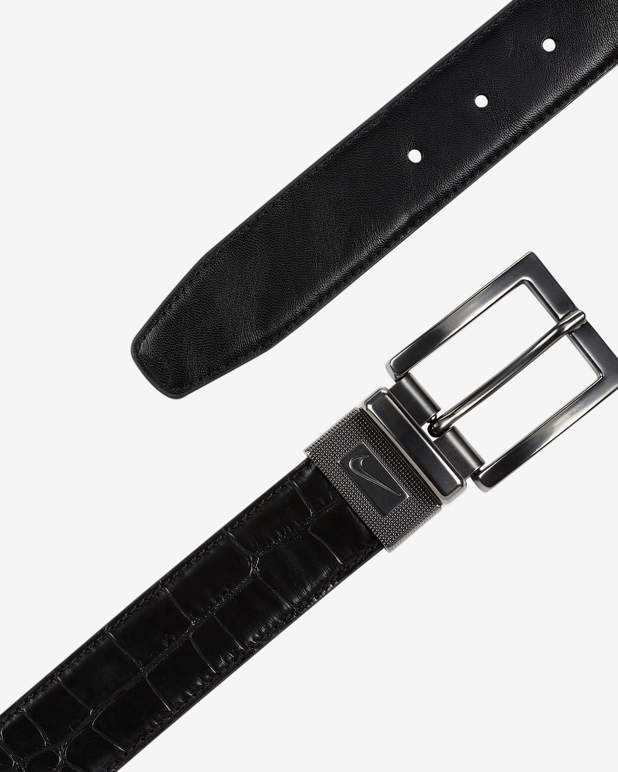 Men's Nike Croco to Smooth Reversible Golf Belt - Black