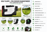 PRECISION 1000 Golf Slope + Pin Seeker Rangefinder with Vibration Feature