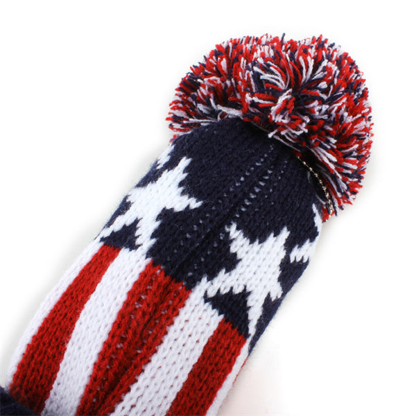 Golf Knitted Stars Golf Head Covers Set – 3pcs Wood Protection