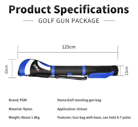 QIAB002 Compact Golf Gun Bag (Holds 7-8 Clubs)