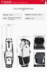 Men's Premium Microfiber Leather Waterproof Golf Stand Bag