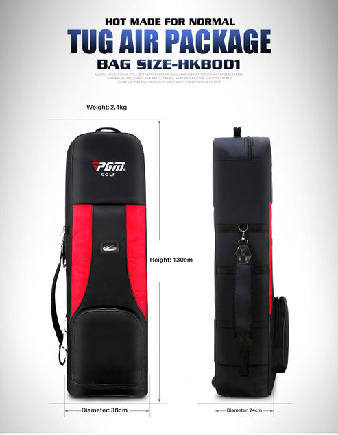 Durable Thick Nylon Folding Travel Golf Bag With Wheels