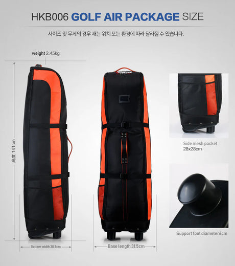 Golf Aviation Travel Bags with Wheels Large Capacity Storage Bag