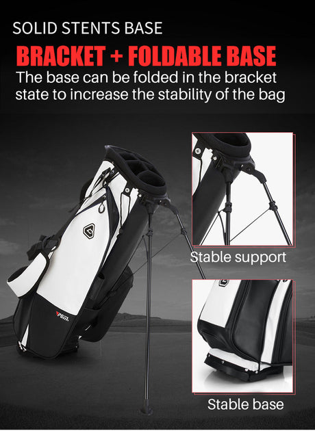 Men's Premium Microfiber Leather Waterproof Golf Stand Bag