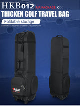 Durable Nylon Waterproof Black Golf Travel Cover