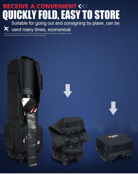 HKB012 Durable Nylon Waterproof Black Golf Travel Cover
