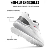 Men's Golf  Anti-Skid Soft Sole Knob Laces Waterproof Golf Shoes