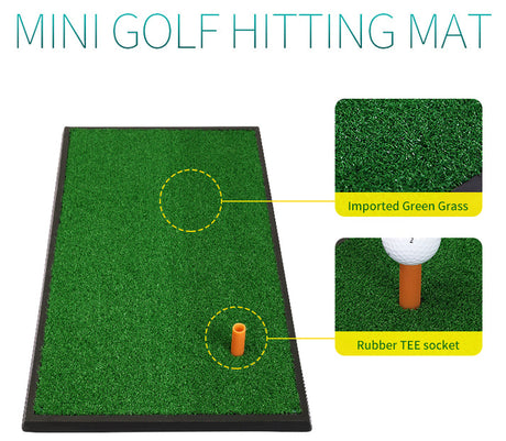 Single Surface Hitting Practice Mat With Rubber Base