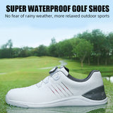 Men's Golf  Anti-Skid Soft Sole Knob Laces Waterproof Golf Shoes