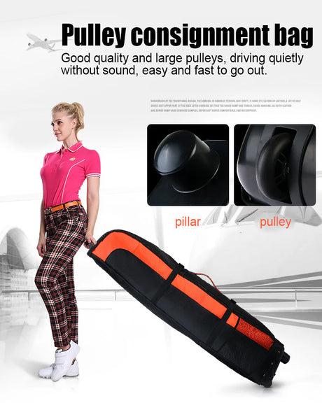 Golf Aviation Travel Bags with Wheels Large Capacity Storage Bag