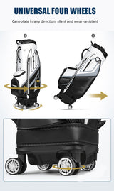 Golf Premium Waterproof Fabric Golf Bag With Wheels with Hardcase on Top