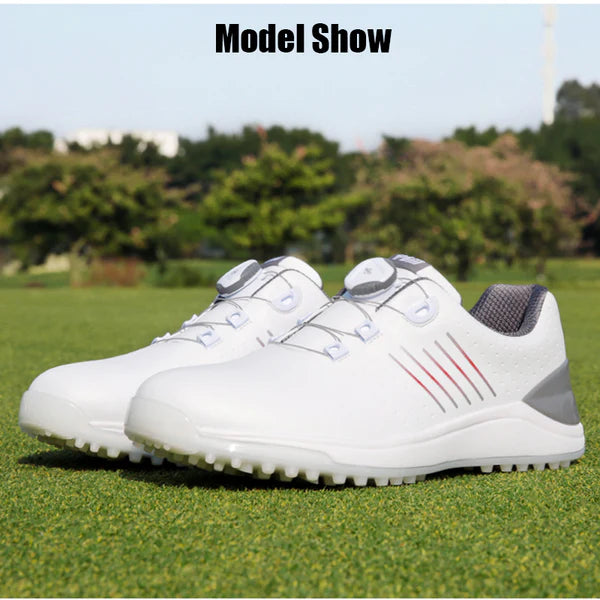 Men's Golf  Anti-Skid Soft Sole Knob Laces Waterproof Golf Shoes