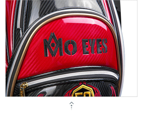 QB112 Abstract Black Red Embroidered Cart Bag