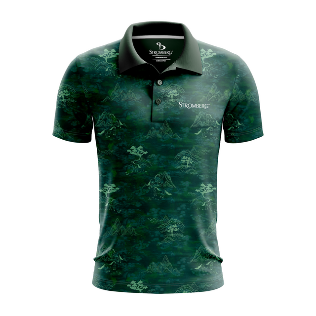 Men's Evergreen Terrain Stretch Golf Polo - Forest Green