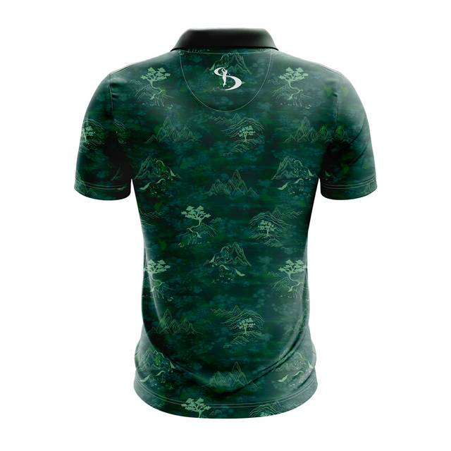 Men's Evergreen Terrain Stretch Golf Polo - Forest Green
