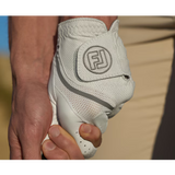 SciFlex Men's Golf Glove-Pearl/White