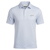 Men's White Diamond Golf Polo
