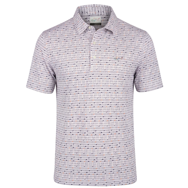 Men's Geometric Print Performance Golf Polo
