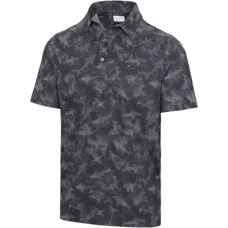 Men's Ventilated Shark Print Polo T Shirt