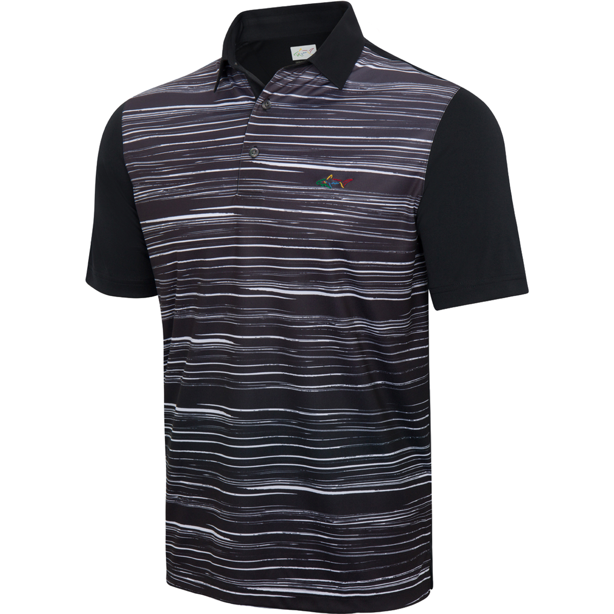 ML75 Ombre Print Stripe Golf Polo T Shirt