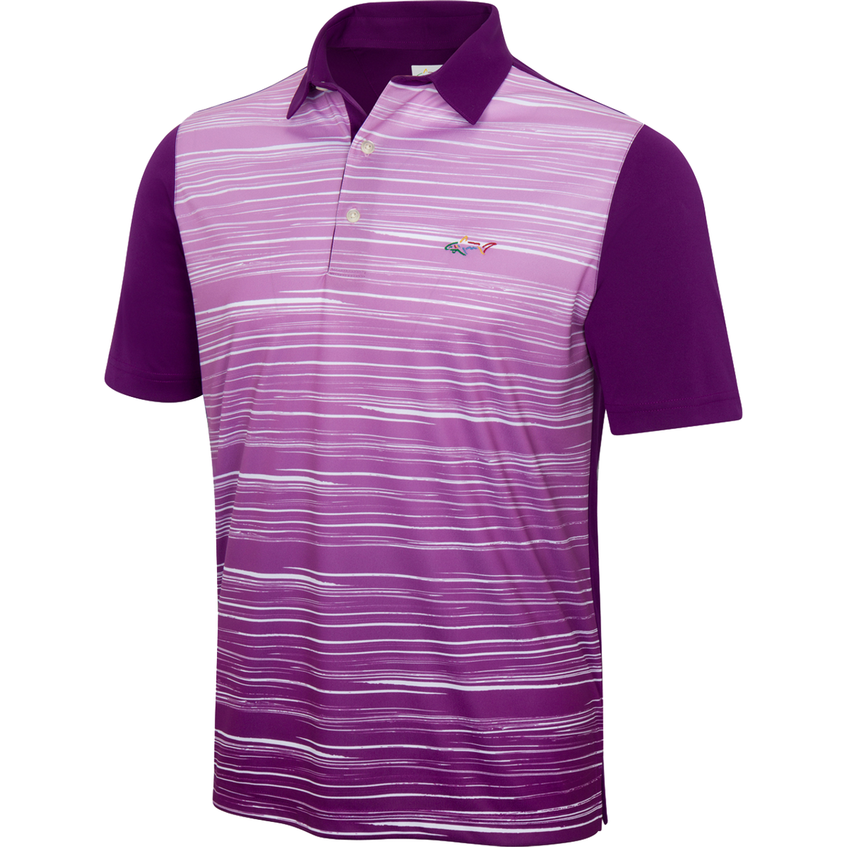 ML75 Ombre Print Stripe Golf Polo T Shirt