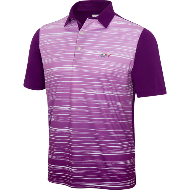 ML75 Ombre Print Stripe Golf Polo T Shirt